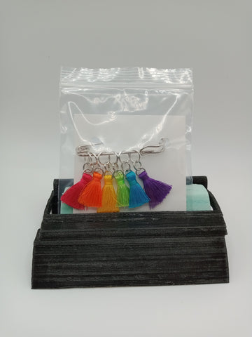 Rainbow Tassel Stitch Marker Sets