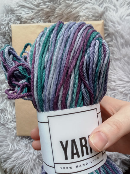 Over-dyed Teal to Purple Cotton